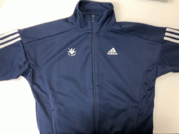 adidasウォームアップシャツ(ネイビー)