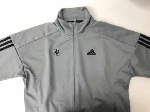 adidasウォームアップシャツ(グレー)