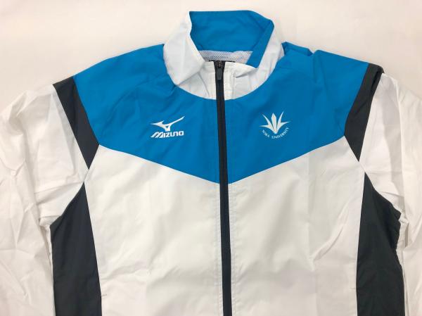 MIZUNOウインドブレーカー(ホワイト×ディーバブルー)